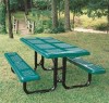 Picture of Rectangular 6 ft. Thermoplastic Steel Portable Picnic Table - Perforated