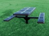 Picture of 6 ft Rectangular Thermoplastic Steel Picnic Table - Perforated