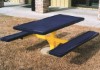 Picture of 6 ft Rectangular Thermoplastic Steel Picnic Table - Regal Style - Pedestal