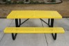 6 ft Thermoplastic Steel Picnic Table -  Perforated Style