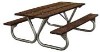 Picture of 6 ft Recycled Plastic Picnic Table - Bolted 1 5/8" Frame - Portable