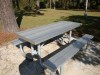 6 Ft. Rectangular Aluminum Picnic Table - 2 3/8" Welded Frame - Portable