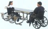 ADA 2 Space Wheelchair Accessible Picnic Table - Welded Steel Frame - Portable