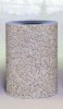 41 Gallon Concrete Trash Can - Aluminum Pitch-In Top - Portable
