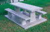 7 Ft Concrete Picnic Table - Single Precast Piece - Portable