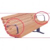 Picture of 6 Ft. Recycled Plastic Bench with Armrest - Rolled Steel Frame - Surface Mount 