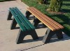 6 Ft. Recycled Plastic Bench Without Back - Slats - Portable