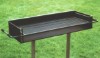 Group Park BBQ Grill With 860 Sq. Inch Cooking Surface - Pedestal Inground Mount
