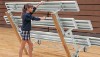 Picture of 7.5 ft. Tip and Roll 3 Row Bleachers - All Aluminum - Portable