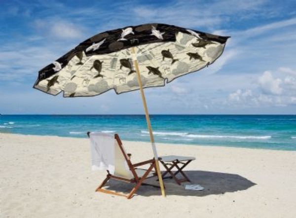 Picture of Guy Harvey 7.5 ft. Beach Umbrella -  Two Piece Wood Pole - Acrylic Fabric