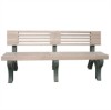 Picture of 6 Ft. Elite Recycled Plastic Bench with Back, Portable