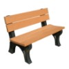 Picture of 4 Ft. Traditional Recycled Plastic Bench with Back