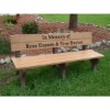 6 Ft. Recycled Plastic Custom Memorial Logo Bench With Back - Portable