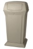 Picture of 65 Gallon Square Trash Can without Doors - Plastic with Weighted Base 