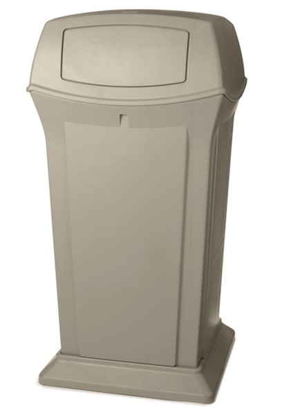 Picture of 65 Gallon Square Trash Can without Doors - Plastic with Weighted Base 