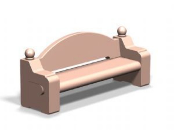 Picture of 7 Ft. Personalized Concrete Park Bench