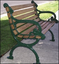 Contour Bench 80 Inch Wooden3 Leg Powder Coated - Park Tables - Park ...