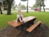 6 Ft Recycled Plastic Park Picnic Table - Portable