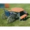 Picture of ADA Wheelchair Accessible Round Recycled Plastic Picnic Table, 170 lbs.