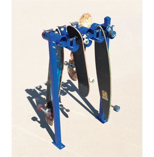 Picture of 4 Space Skateboard Rack with Lock Pad - Surface Mount