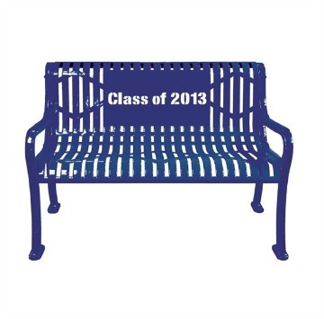 4 Ft. Rolled Formed Diamond Contour Bench - Plastic Coated Steel