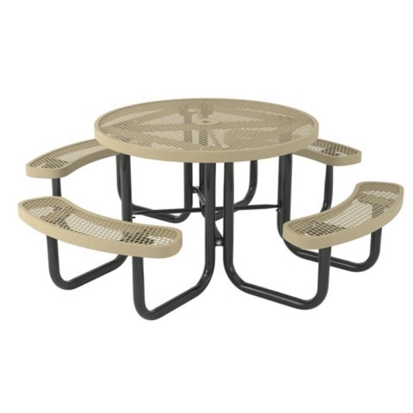 Round Thermoplastic Steel Picnic Table - Regal Style
