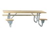 Picture of ADA Frame Kit for 6 ft Picnic Table - Welded 2 3/8" Galvanized Steel - Portable