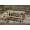 12 ft Wooden Picnic Table - Welded Frame