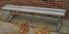 15 ft. Aluminum Park Bench without Back - Galvanized Frame