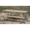  6 Ft. Rectangular Wooden Picnic Table - 1 5/8" Welded Frame - Portable