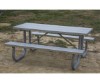 6 Ft. Rectangular Aluminum Picnic Table - 2 3/8" Welded Frame - Portable