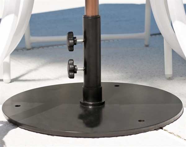 Steel 50 lb. Umbrella Base, Under Table Use - Park Tables