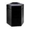 45 Gallon Plastic Trash Receptacle - Hexagon Design