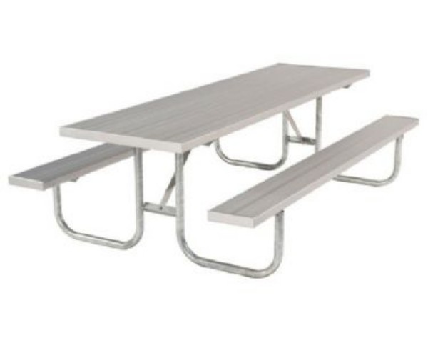 Picture of 6 Ft. Aluminum Picnic Table - Galvanized Metal Frame - Quick Ship - Portable