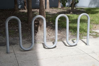 Bike Racks 9 Space Galvanized Steel Wave Bike Rack - Park Tables ...