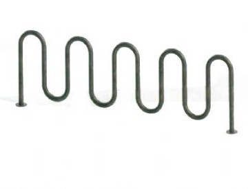 Picture of 11 Space Single Wave Bike Rack - Galvanized - In-ground or Surface Mount