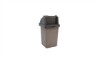 Picture of Quick Ship Concrete Trash Can 30 Gallons with Push Door Lid and Tray Holder