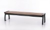 8 Ft. Recycled Plastic Bench Without Back And Steel Frame - Surface Mount - Portable