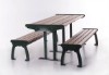 8 Ft. Recycled Plastic Picnic Table With Powder Coated Steel Frame - Portable / Surface Mount