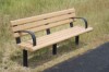 8 Ft. Recycled Bench - Steel Frame - In-Ground Or Surface Mount