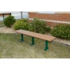 6 Ft. Recycled Plastic Bench Without Back - Steel Frame - Inground Or Surface Mount