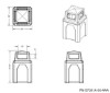 52 Gallon Square Trash Can with 4 way top