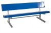 15 ft. Fiberglass Bench with Back - Welded Frame