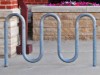 Picture of 7 Space - 5 Loop Bike Rack - 1 5/8 In. Galvanized Steel - In-Ground Mount
