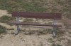 6 Ft. Recycled Plastic Bench With Back - Galvanized Tube - Portable