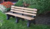 6 Ft. Recycled Plastic Bench With Back - Portable