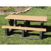 6 Ft Recycled Plastic Park Picnic Table - Portable