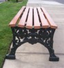 4 Ft. Renaissance Bench - Wooden Slats And Metal Frame - Portable