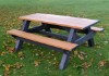 6 Ft Recycled Plastic Heavy Duty Picnic Table - Portable