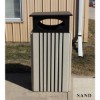 Picture of 40 Gallon Square Trash Can with Rain Cap - Recycled Plastic - Portable 